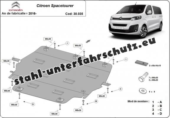 Unterfahrschutz für Motor der Marke Citroen Spacetourer