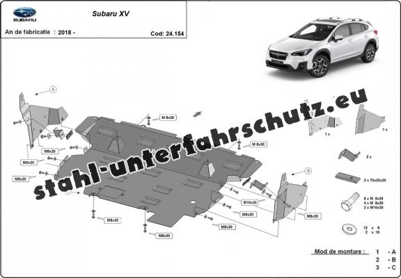 Unterfahrschutz für Motor der Marke Subaru XV