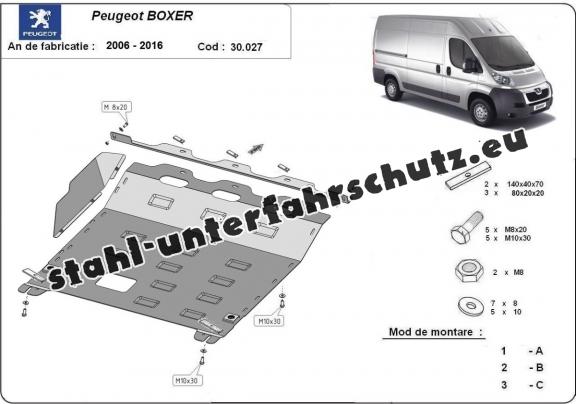 Unterfahrschutz für Motor der Marke Peugeot Boxer