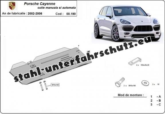 Stahl manuell und automatisch Getriebe Schutz für  Porsche Cayenne (2002-2006)