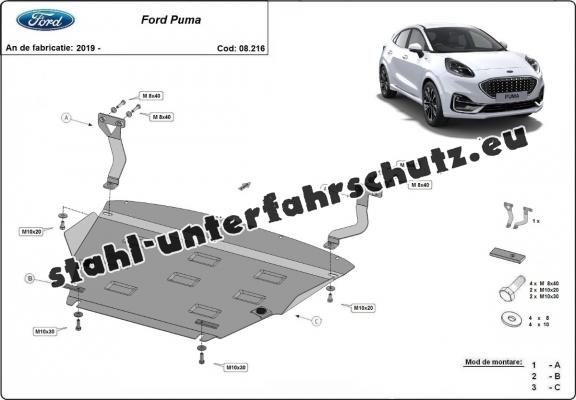 Unterfahrschutz für Motor der Marke Ford Puma