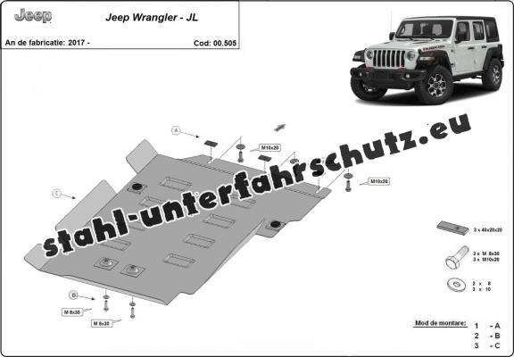 Getriebe schutz aus Stahl für Jeep Wrangler - JL