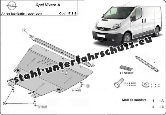 Unterfahrschutz für Motor der Marke Opel Vivaro