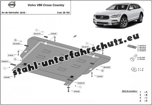 Unterfahrschutz für Motor der Marke Volvo V90 Cross Country