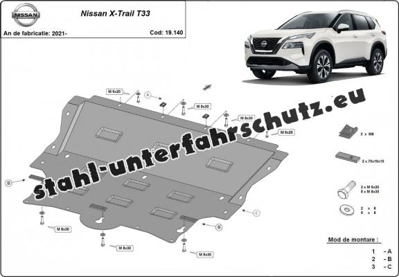 Unterfahrschutz für Motor der Marke Nissan X-Trail T33