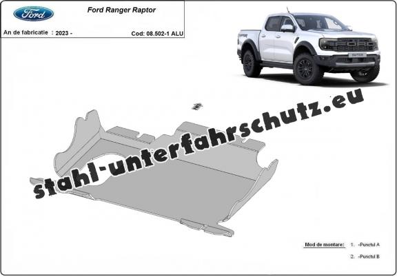 Aluminium Unterfahrschutz für Motor der Marke Ford Ranger Raptor