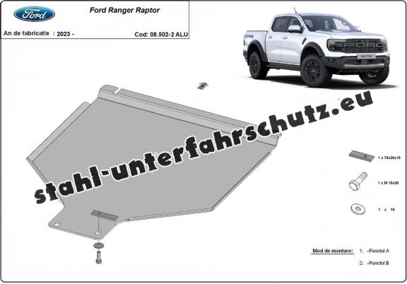 Aluminium Getriebe Schutz für  Ford Ranger Raptor