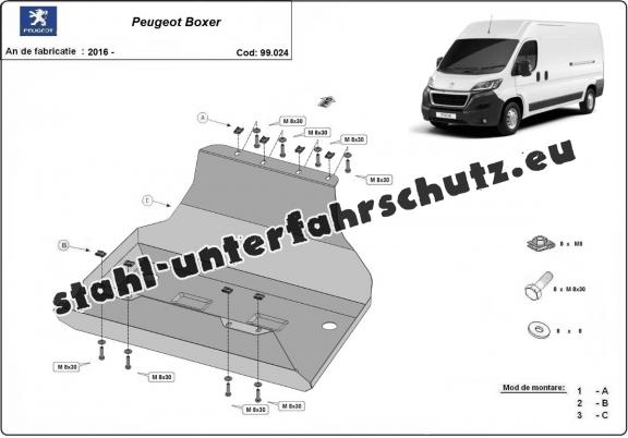 Stahlschutz für Treibstofftank der Marke Peugeot Boxer