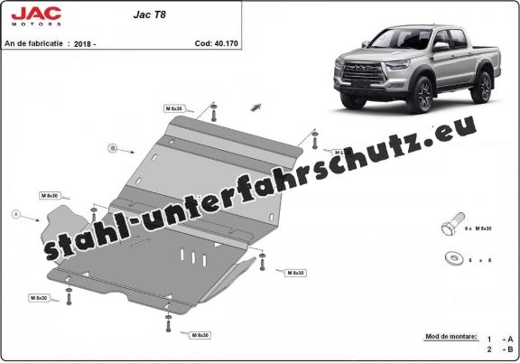 Unterfahrschutz für Motor der Marke Jac T8