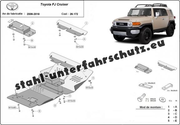 Aluminium Unterfahrschutz für Motor der Marke FJ Cruiser