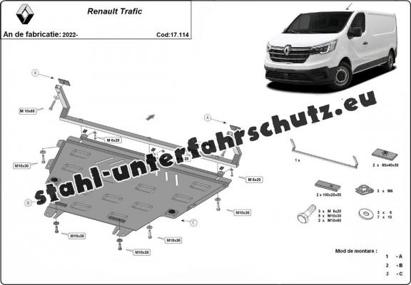 Unterfahrschutz für Motor der Marke Renault Trafic