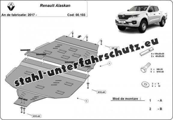 Stahl Getriebe Schutz für Renault Alaskan