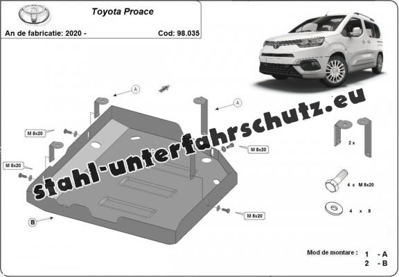 Stahlschutz für AdBluetank der Marke Toyota Proace