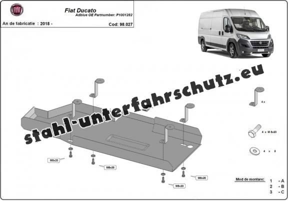 Stahlschutz für AdBluetank der Marke Fiat Ducato