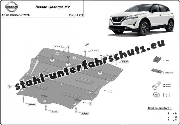 Unterfahrschutz für Motor der Marke Nissan Qashqai J12