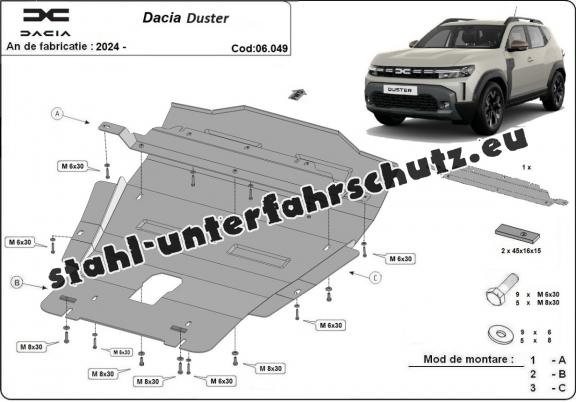 Unterfahrschutz für Motor der Marke Dacia Duster - 4x4