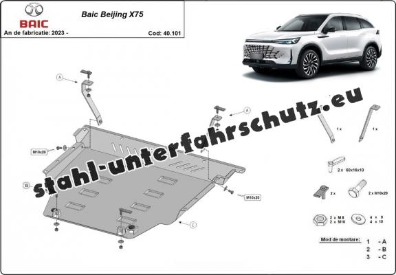 Unterfahrschutz für Motor der Marke Baic Beijing X75