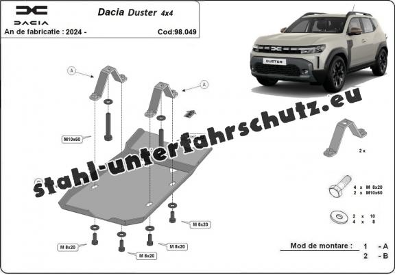 Stahl Differentialschutz für  Dacia Duster 4x4