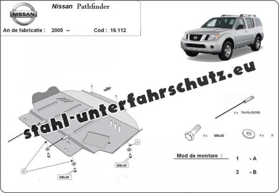 Unterfahrschutz für Motor der Marke Nissan Pathfinder