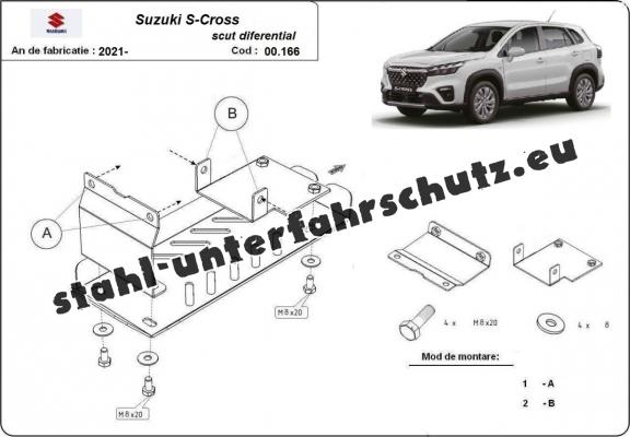 Aluminium Differentialschutz für Suzuki S-Cross