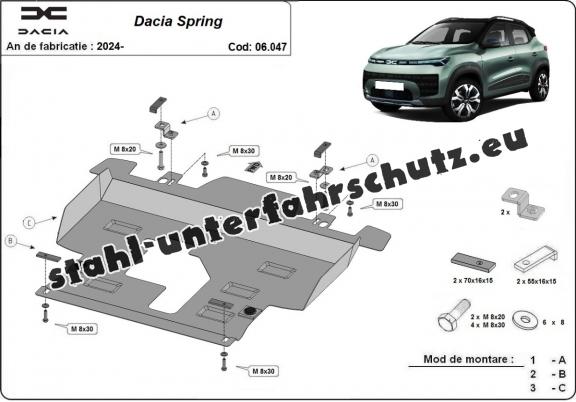 Unterfahrschutz für Motor der Marke Dacia Spring