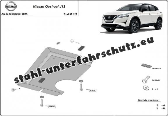 Stahl Differentialschutz für Nissan Qashqai J12