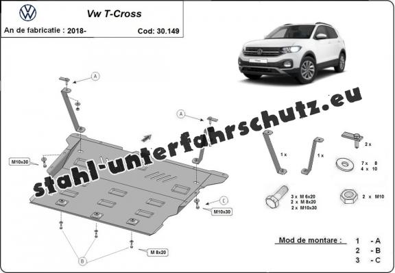 Unterfahrschutz für Motor der Marke VW T-Cross