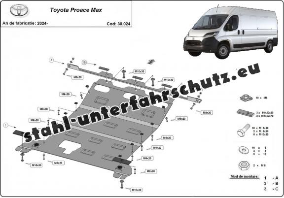 Unterfahrschutz für Motor der Marke Toyota Proace Max