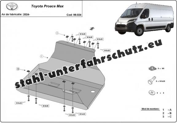 Stahlschutz für Treibstofftank der Marke  Toyota Proace Maxr