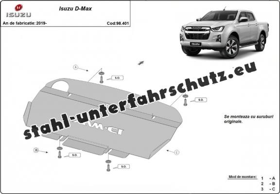 Kühlerschutz für unten aus Stahl für Isuzu D-Max