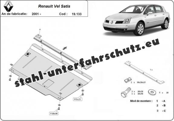 Unterfahrschutz für Motor der Renault Vels Satis