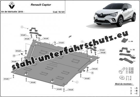 Unterfahrschutz für Motor der Marke Renault Captur