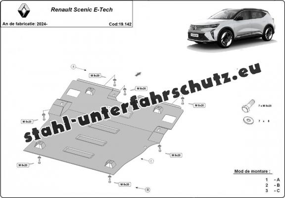 Unterfahrschutz für Motor der Marke Renault Scenic E-Tech