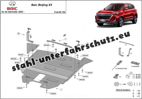 Unterfahrschutz für Motor der Marke Baic Beijing X3